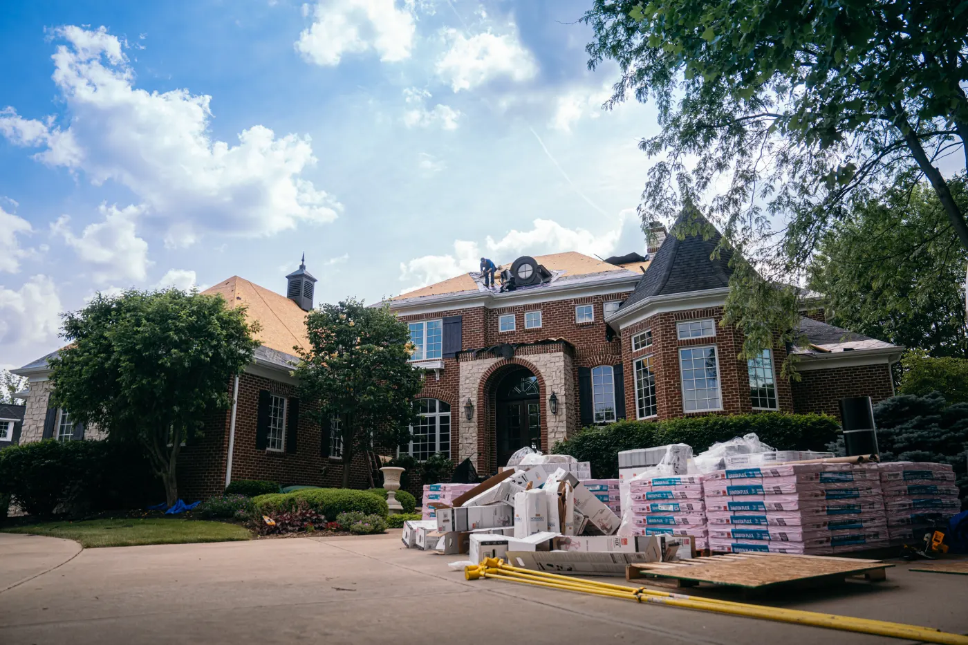 Tarping and dry-in on a Fillmore commercial roof